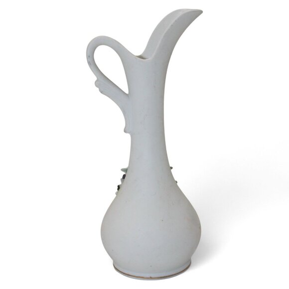 Lefton China Hand Painted Porcelain Pitcher Vase W/ Floral Details 7" Japan Coll - Picture 11 of 11